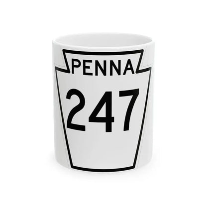 PA-247 1948 (Pennsylvania) (Road Sign) White Coffee Mug 11oz - Go Mug Yourself