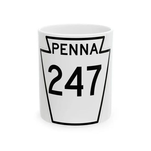 PA-247 1948 (Pennsylvania) (Road Sign) White Coffee Mug 11oz - Go Mug Yourself