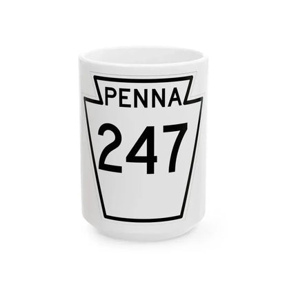 PA-247 1948 (Pennsylvania) (Road Sign) White Coffee Mug 15oz - Go Mug Yourself