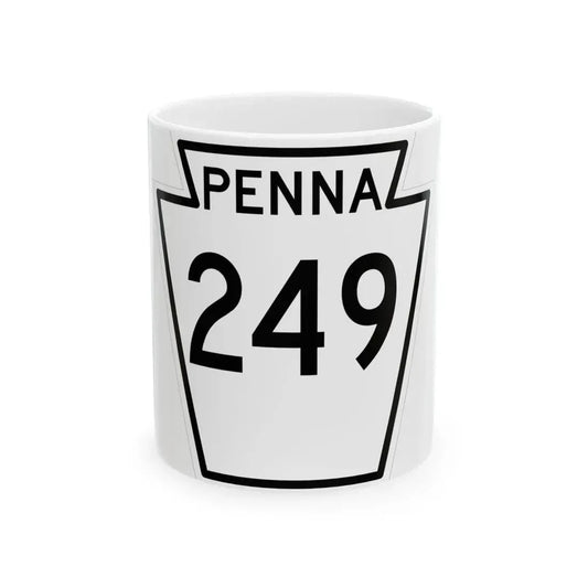 PA-249 1948 (Pennsylvania) (Road Sign) White Coffee Mug 11oz - Go Mug Yourself