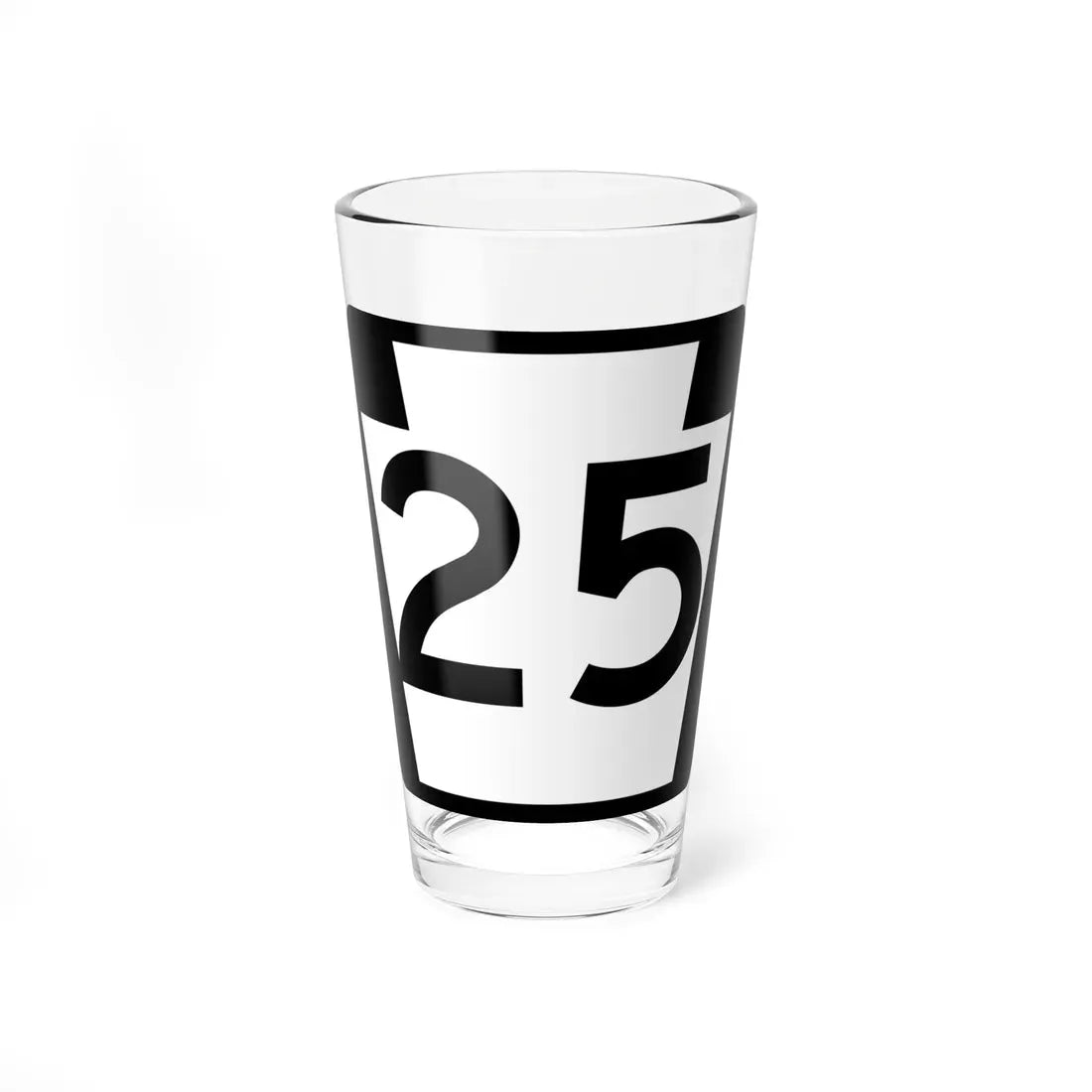 PA-25 (Pennsylvania) (Road Sign) Pint Glass 16oz 16oz - Go Mug Yourself