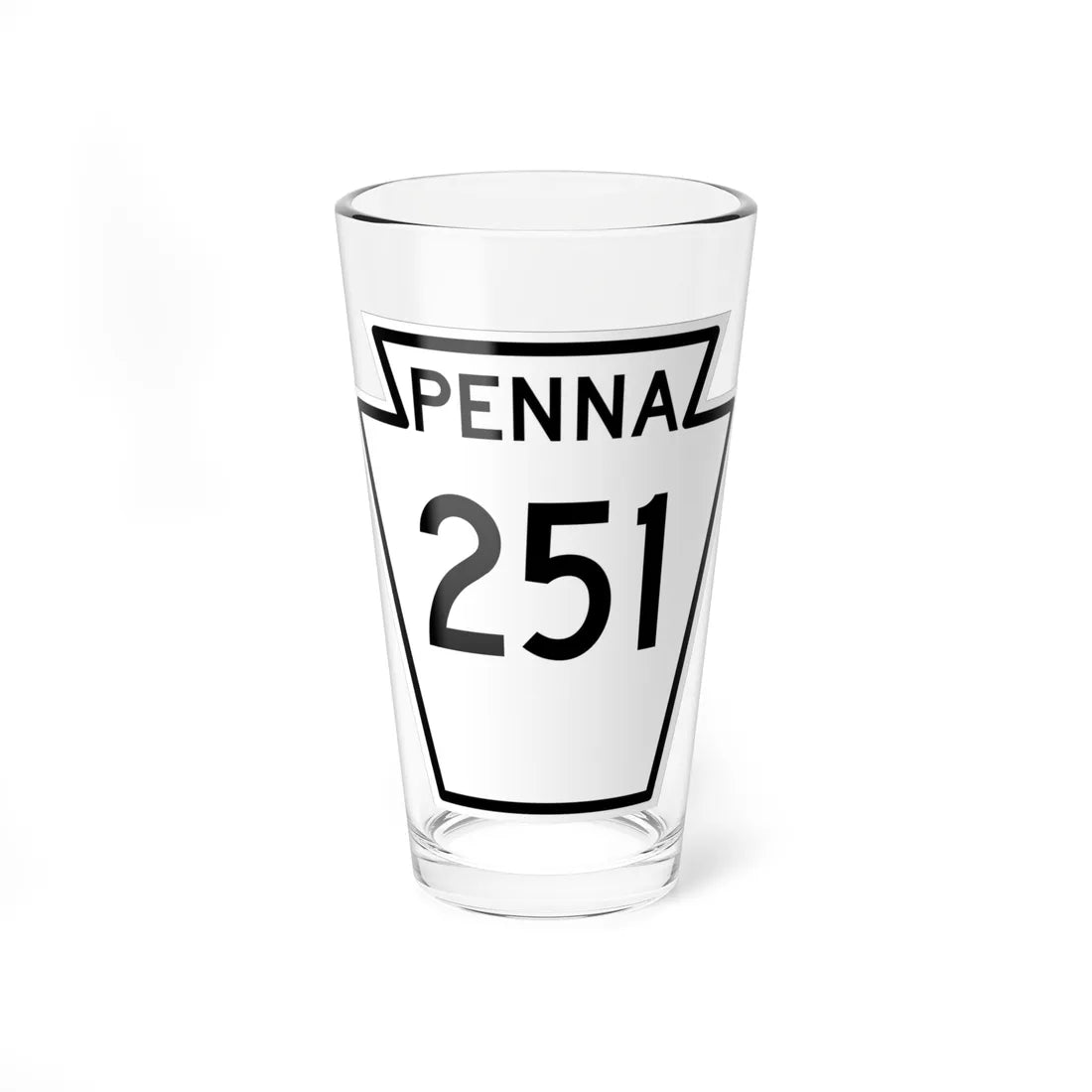 PA-251 1948 (Pennsylvania) (Road Sign) Pint Glass 16oz 16oz - Go Mug Yourself