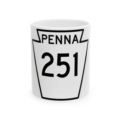 PA-251 1948 (Pennsylvania) (Road Sign) White Coffee Mug 11oz - Go Mug Yourself