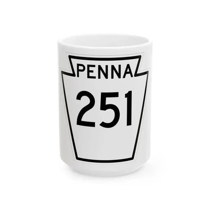 PA-251 1948 (Pennsylvania) (Road Sign) White Coffee Mug 15oz - Go Mug Yourself