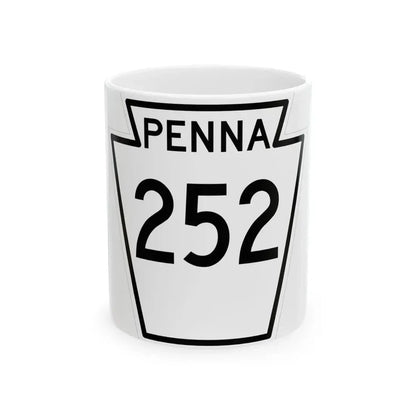 PA-252 1948 (Pennsylvania) (Road Sign) White Coffee Mug 11oz - Go Mug Yourself