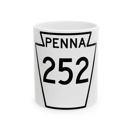 PA-252 1948 (Pennsylvania) (Road Sign) White Coffee Mug 11oz - Go Mug Yourself