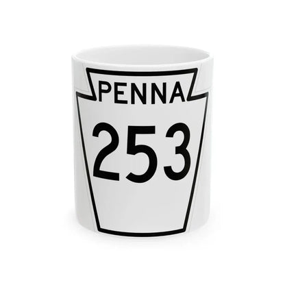 PA-253 1948 (Pennsylvania) (Road Sign) White Coffee Mug 11oz - Go Mug Yourself