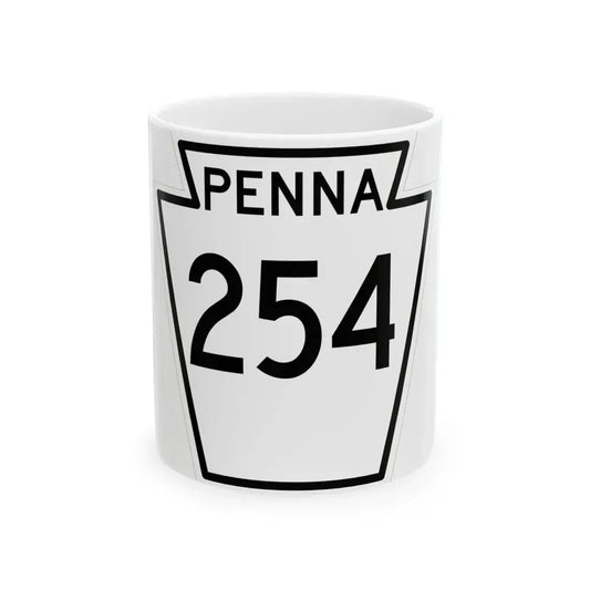 PA-254 1948 (Pennsylvania) (Road Sign) White Coffee Mug 11oz - Go Mug Yourself