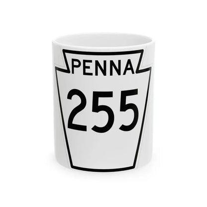 PA-255 1948 (Pennsylvania) (Road Sign) White Coffee Mug 11oz - Go Mug Yourself