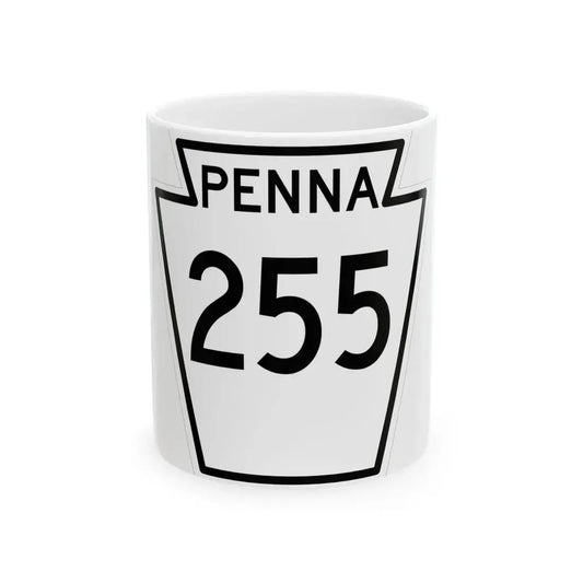 PA-255 1948 (Pennsylvania) (Road Sign) White Coffee Mug 11oz - Go Mug Yourself