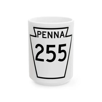 PA-255 1948 (Pennsylvania) (Road Sign) White Coffee Mug 15oz - Go Mug Yourself