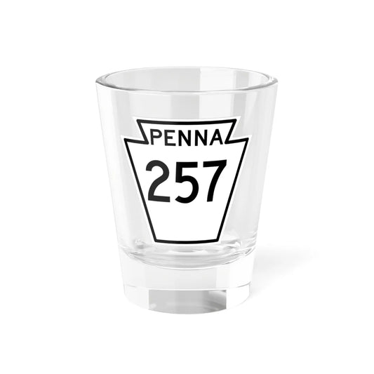 PA-257 1948 (Pennsylvania) (Road Sign) Shot Glass 1.5oz 1.5oz - Go Mug Yourself
