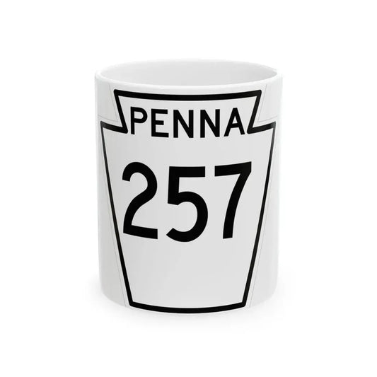 PA-257 1948 (Pennsylvania) (Road Sign) White Coffee Mug 11oz - Go Mug Yourself