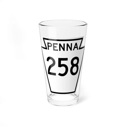PA-258 1948 (Pennsylvania) (Road Sign) Pint Glass 16oz - Go Mug Yourself