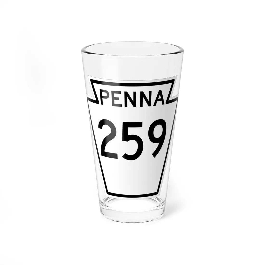 PA-259 1948 (Pennsylvania) (Road Sign) Pint Glass 16oz 16oz - Go Mug Yourself