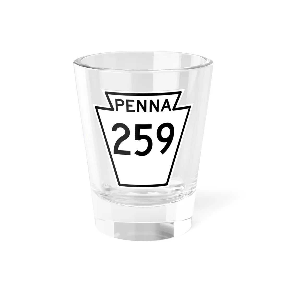 PA-259 1948 (Pennsylvania) (Road Sign) Shot Glass 1.5oz 1.5oz - Go Mug Yourself