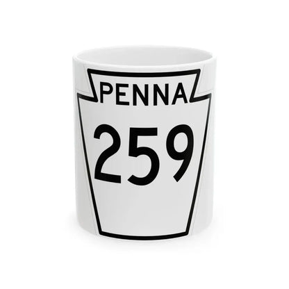 PA-259 1948 (Pennsylvania) (Road Sign) White Coffee Mug 11oz - Go Mug Yourself