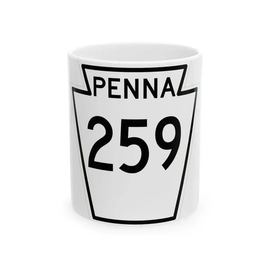 PA-259 1948 (Pennsylvania) (Road Sign) White Coffee Mug 11oz - Go Mug Yourself