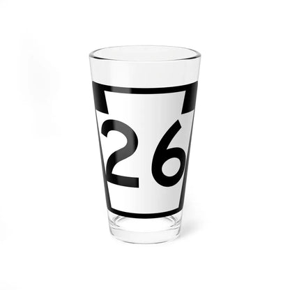 PA-26 (Pennsylvania) (Road Sign) Pint Glass 16oz 16oz - Go Mug Yourself