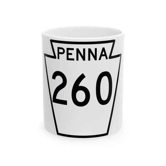 PA-260 1948 (Pennsylvania) (Road Sign) White Coffee Mug 11oz - Go Mug Yourself