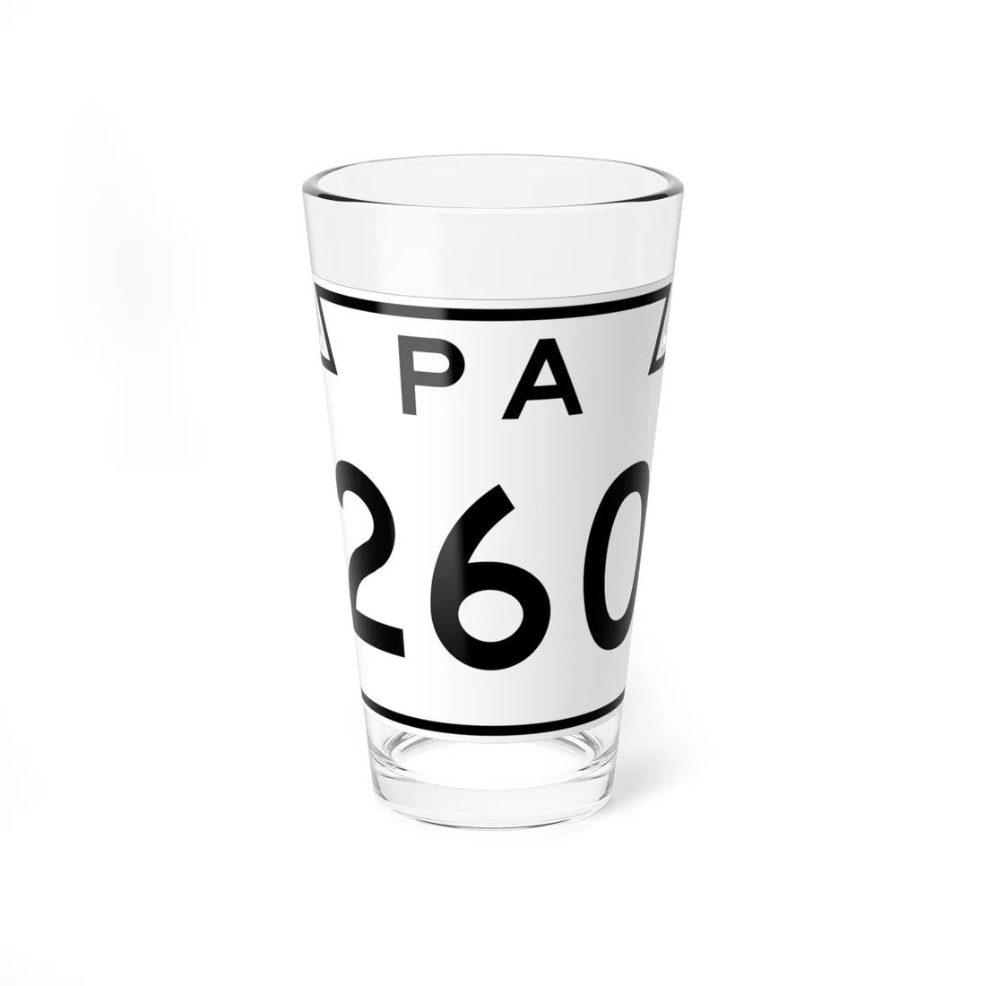 PA-260 1960 (Pennsylvania) (Road Sign) Pint Glass 16oz 16oz - Go Mug Yourself