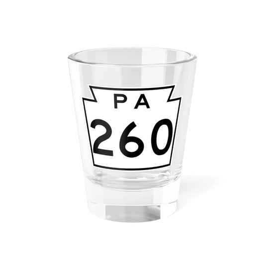 PA-260 1960 (Pennsylvania) (Road Sign) Shot Glass 1.5oz 1.5oz - Go Mug Yourself