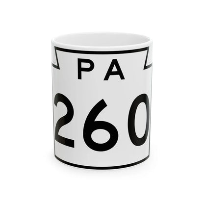 PA-260 1960 (Pennsylvania) (Road Sign) White Coffee Mug 11oz - Go Mug Yourself