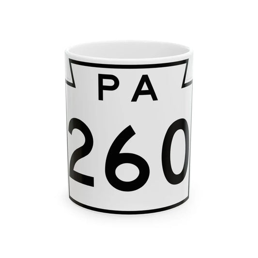 PA-260 1960 (Pennsylvania) (Road Sign) White Coffee Mug 11oz - Go Mug Yourself