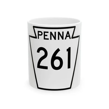 PA-261 1948 (Pennsylvania) (Road Sign) White Coffee Mug 11oz - Go Mug Yourself
