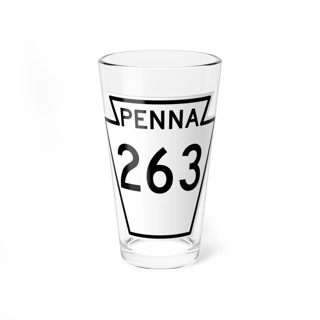 PA-263 1948 (Pennsylvania) (Road Sign) Pint Glass 16oz - Go Mug Yourself