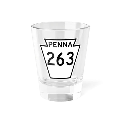 PA-263 1948 (Pennsylvania) (Road Sign) Shot Glass 1.5oz 1.5oz - Go Mug Yourself