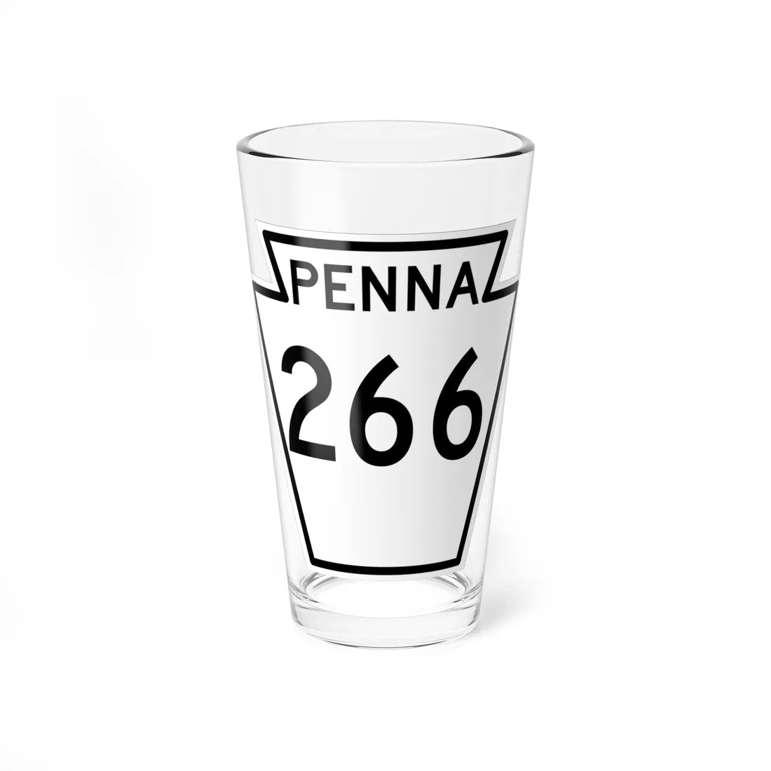 PA-266 1948 (Pennsylvania) (Road Sign) Pint Glass 16oz 16oz - Go Mug Yourself