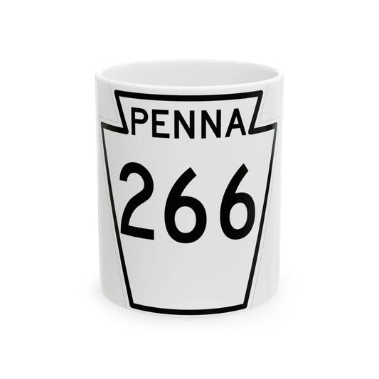 PA-266 1948 (Pennsylvania) (Road Sign) White Coffee Mug 11oz - Go Mug Yourself