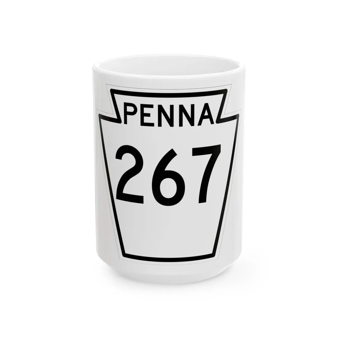 PA-267 1948 (Pennsylvania) (Road Sign) White Coffee Mug 15oz - Go Mug Yourself