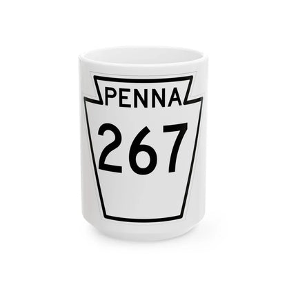 PA-267 1948 (Pennsylvania) (Road Sign) White Coffee Mug 15oz - Go Mug Yourself
