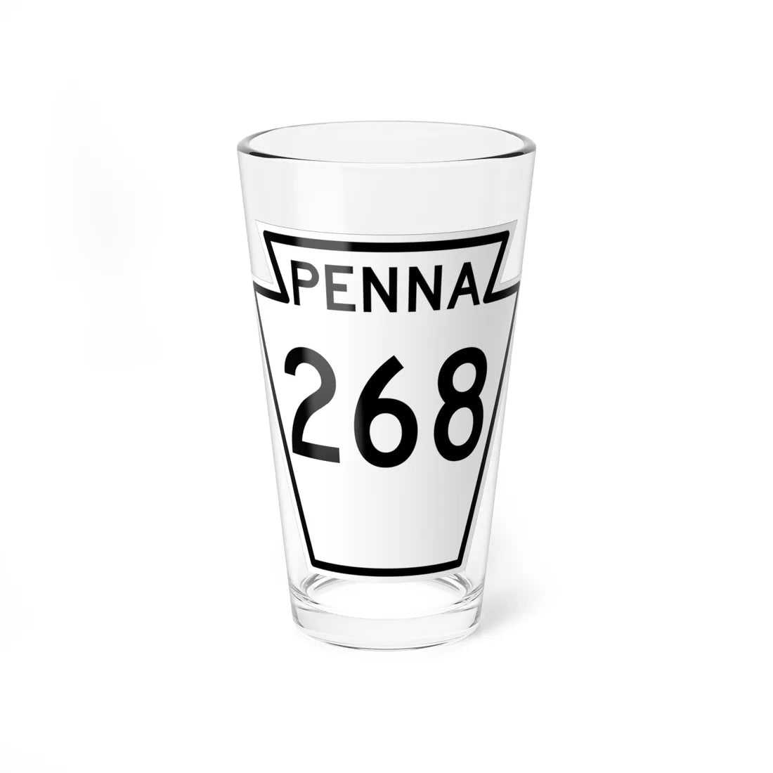 PA-268 1948 (Pennsylvania) (Road Sign) Pint Glass 16oz - Go Mug Yourself