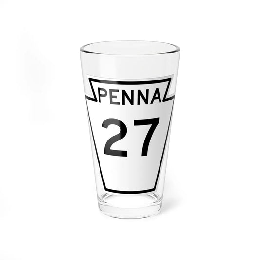 PA-27 1948 (Pennsylvania) (Road Sign) Pint Glass 16oz 16oz - Go Mug Yourself