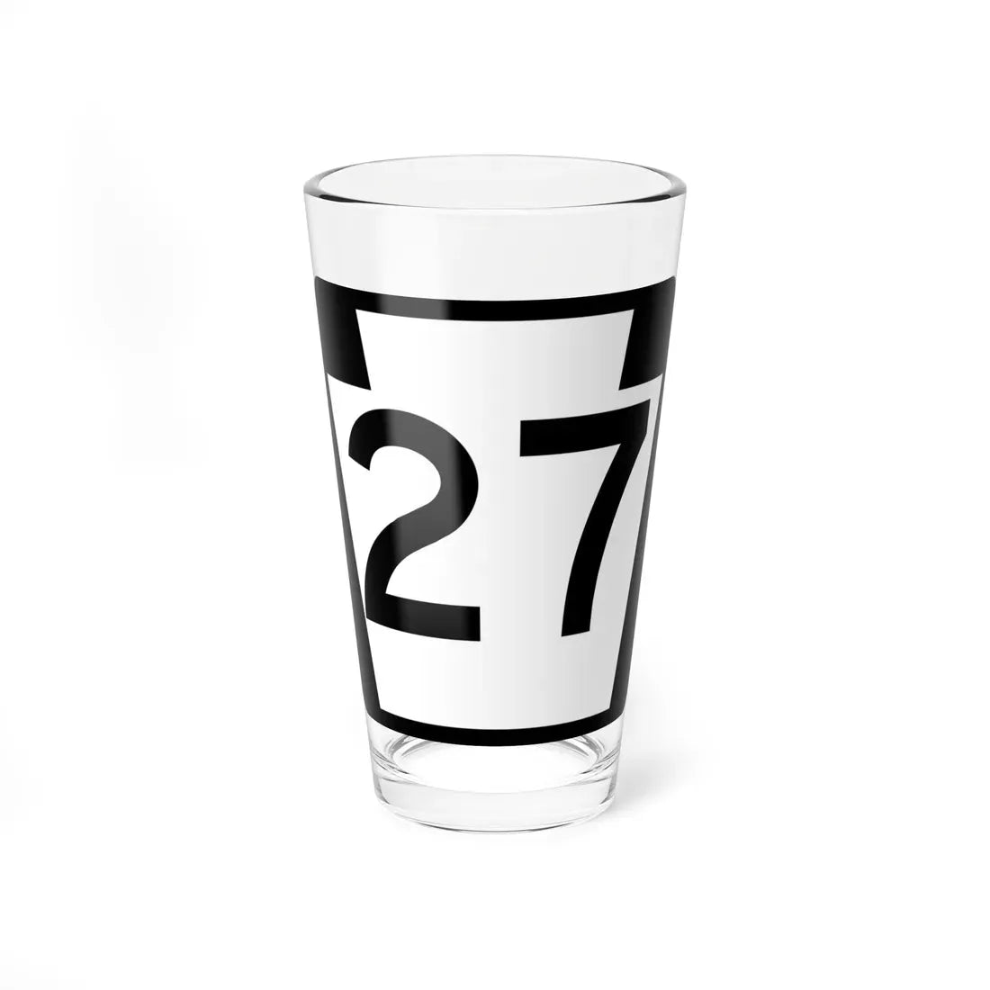 PA-27 (Pennsylvania) (Road Sign) Pint Glass 16oz 16oz - Go Mug Yourself