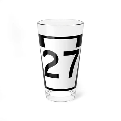 PA-27 (Pennsylvania) (Road Sign) Pint Glass 16oz 16oz - Go Mug Yourself