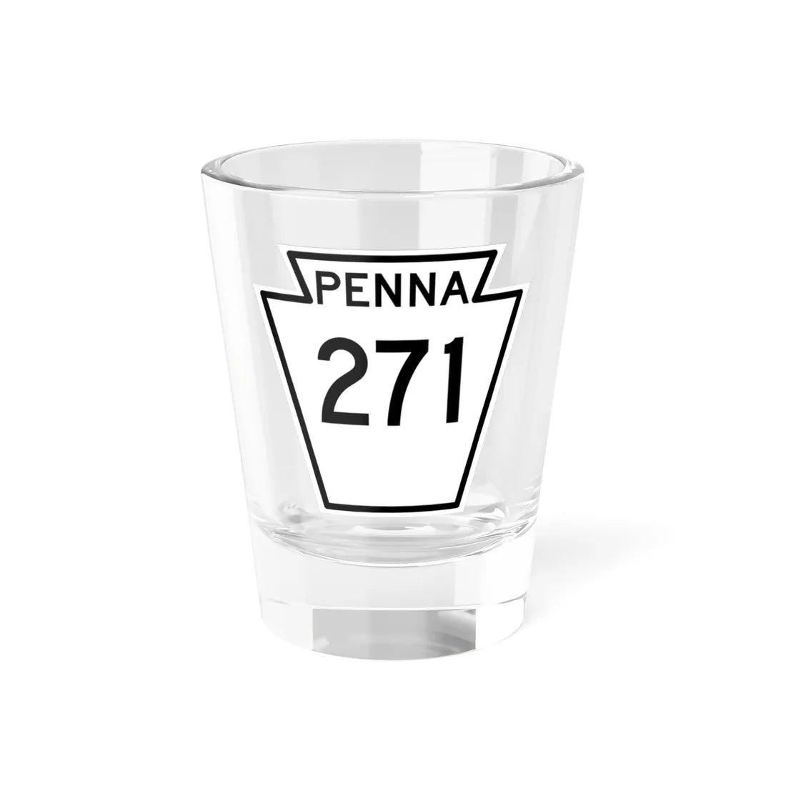 PA-271 1948 (Pennsylvania) (Road Sign) Shot Glass 1.5oz 1.5oz - Go Mug Yourself