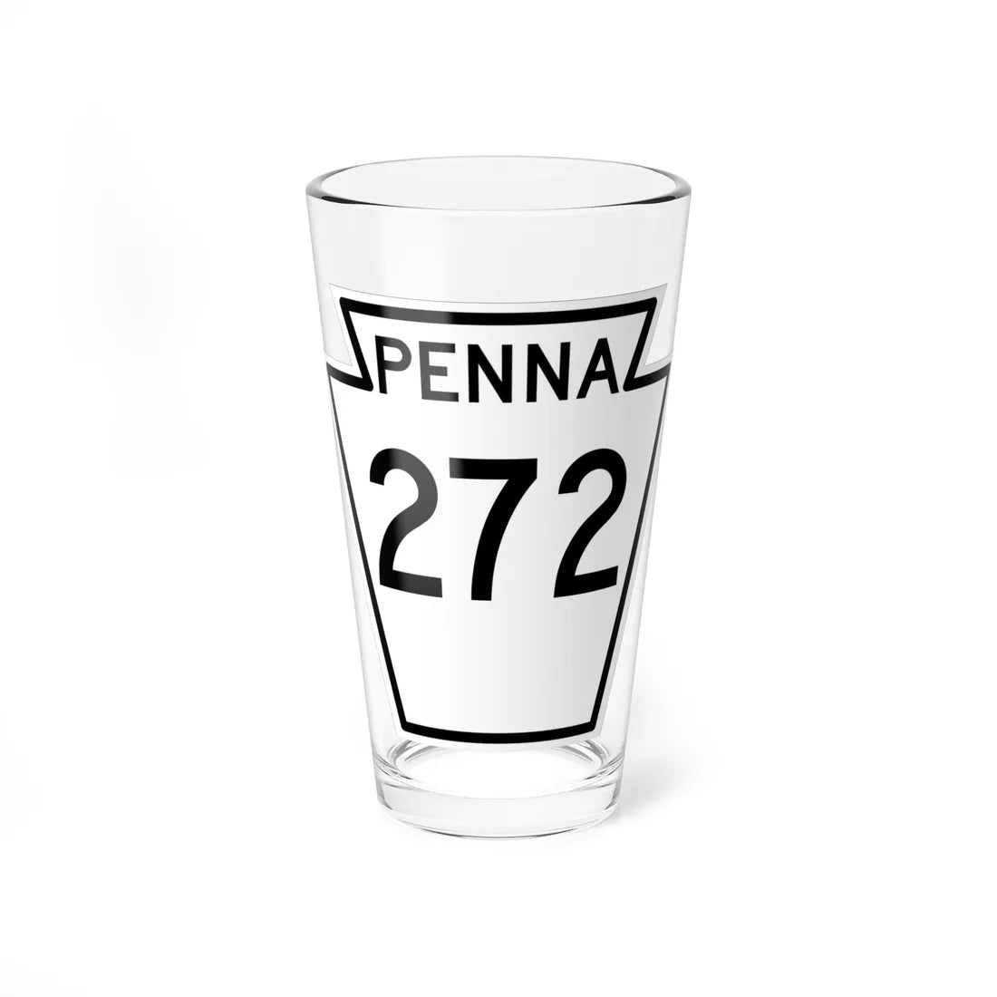 PA-272 1948 (Pennsylvania) (Road Sign) Pint Glass 16oz 16oz - Go Mug Yourself