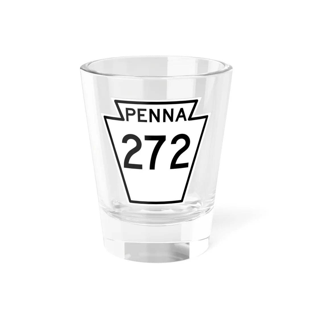 PA-272 1948 (Pennsylvania) (Road Sign) Shot Glass 1.5oz 1.5oz - Go Mug Yourself