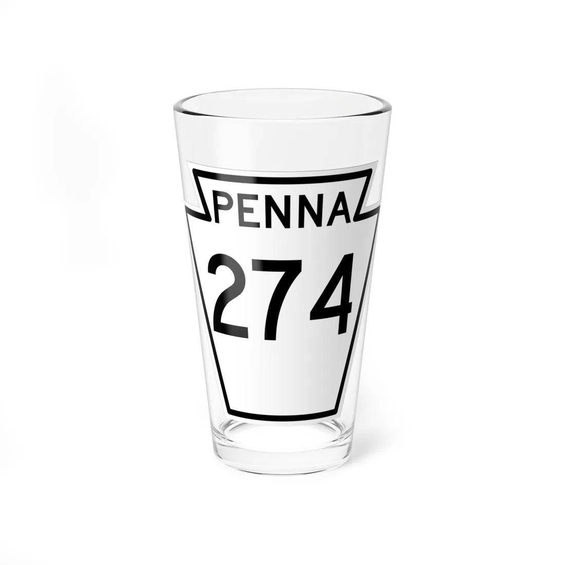 PA-274 1948 (Pennsylvania) (Road Sign) Pint Glass 16oz 16oz - Go Mug Yourself