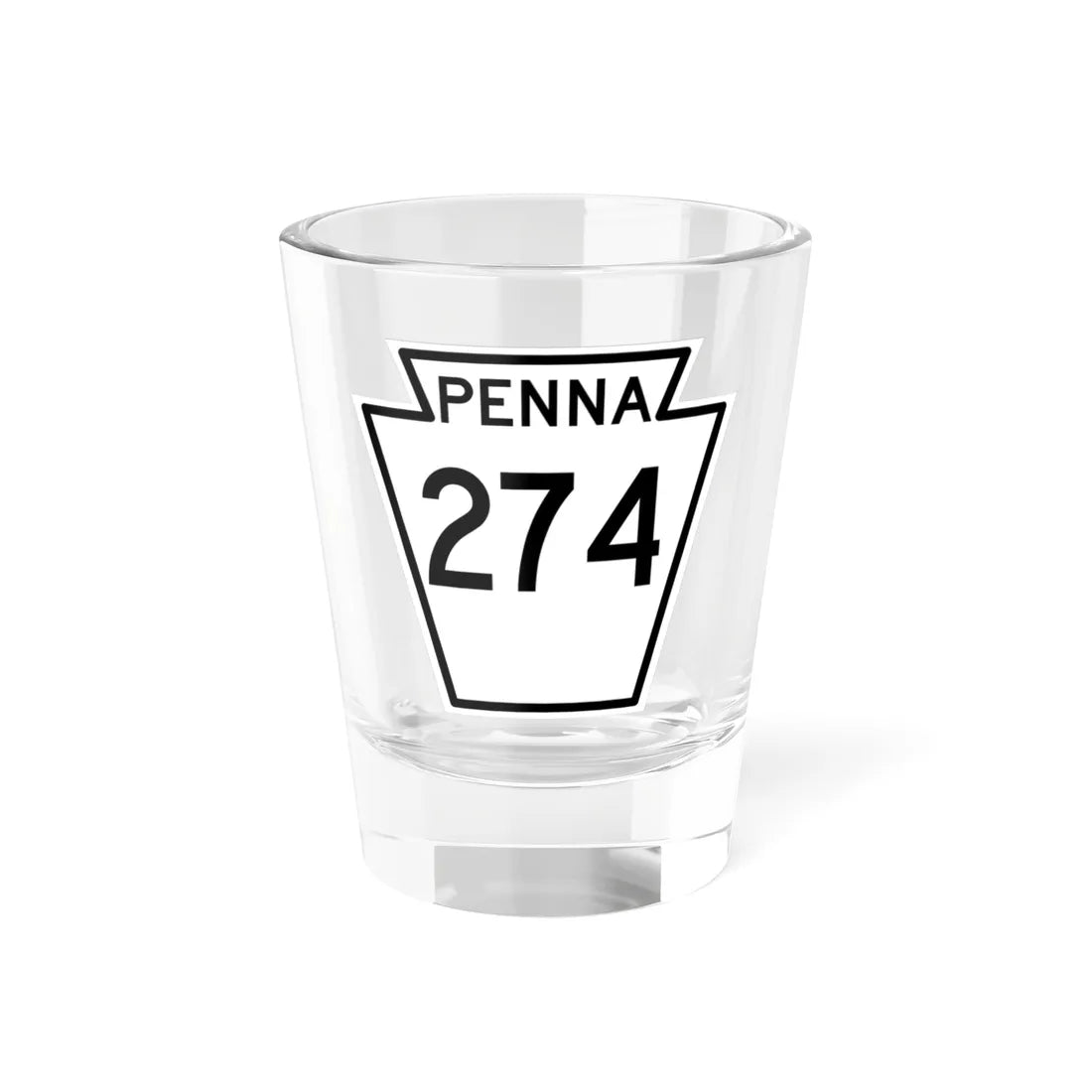 PA-274 1948 (Pennsylvania) (Road Sign) Shot Glass 1.5oz 1.5oz - Go Mug Yourself