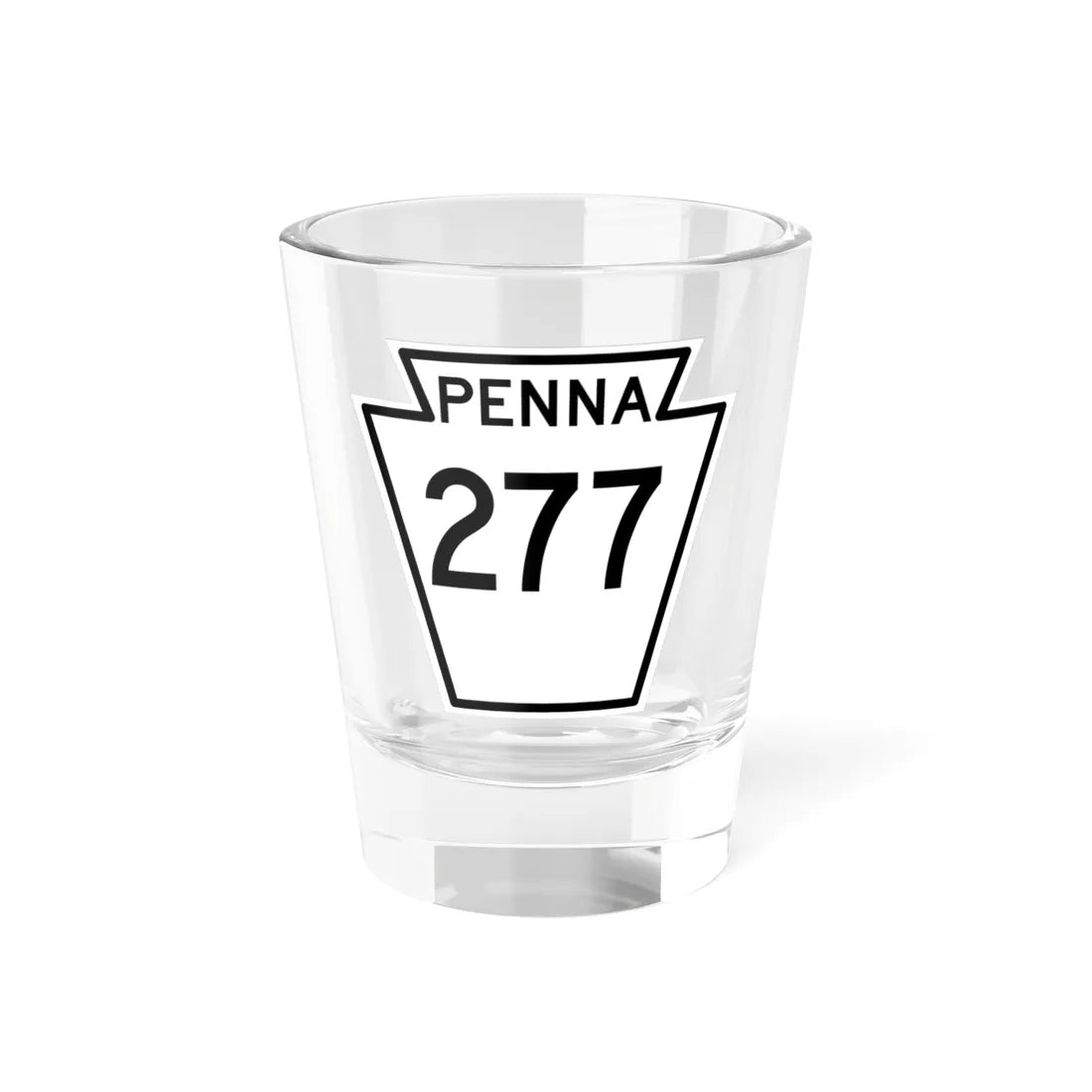 PA-277 1948 (Pennsylvania) (Road Sign) Shot Glass 1.5oz 1.5oz - Go Mug Yourself