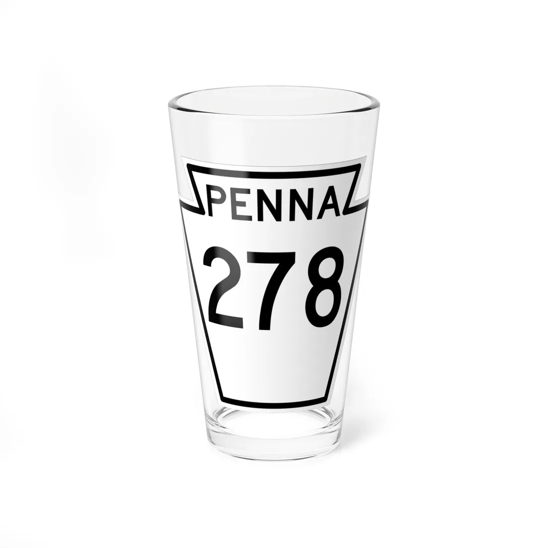 PA-278 1948 (Pennsylvania) (Road Sign) Pint Glass 16oz 16oz - Go Mug Yourself