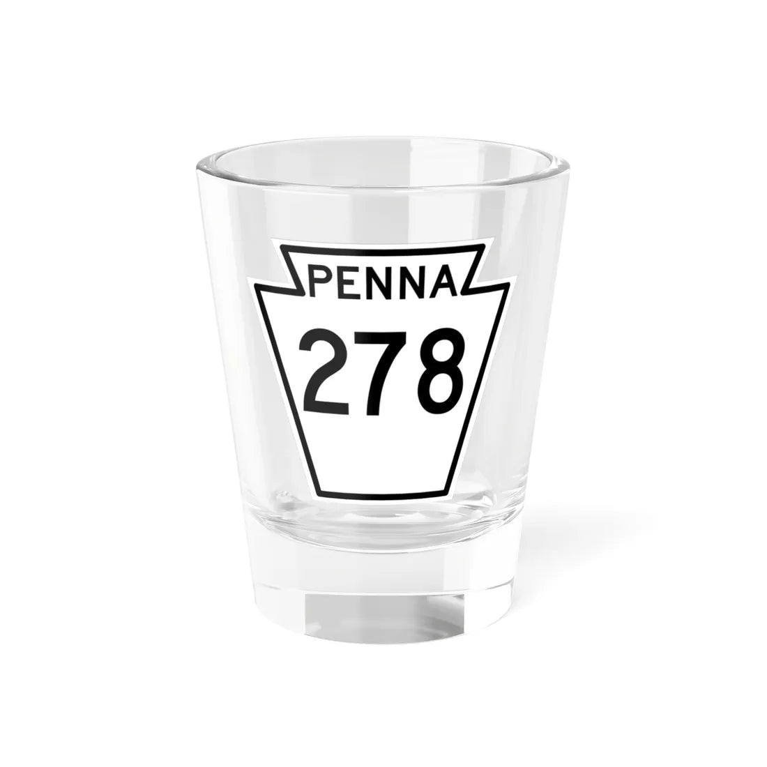 PA-278 1948 (Pennsylvania) (Road Sign) Shot Glass 1.5oz 1.5oz - Go Mug Yourself