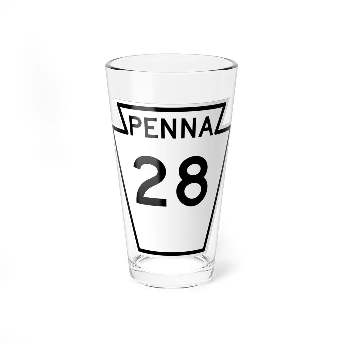 PA-28 1948 (Pennsylvania) (Road Sign) Pint Glass 16oz 16oz - Go Mug Yourself