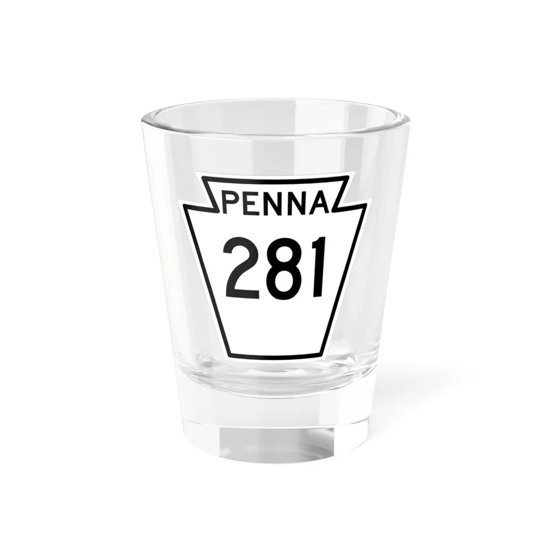 PA-281 1948 (Pennsylvania) (Road Sign) Shot Glass 1.5oz 1.5oz - Go Mug Yourself