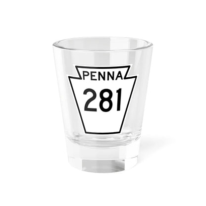 PA-281 1948 (Pennsylvania) (Road Sign) Shot Glass 1.5oz 1.5oz - Go Mug Yourself